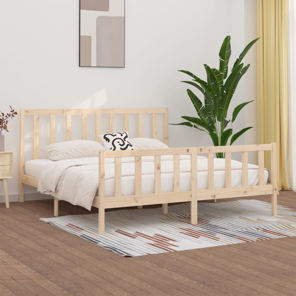 Rám postele masivní dřevo 200 x 200 cm