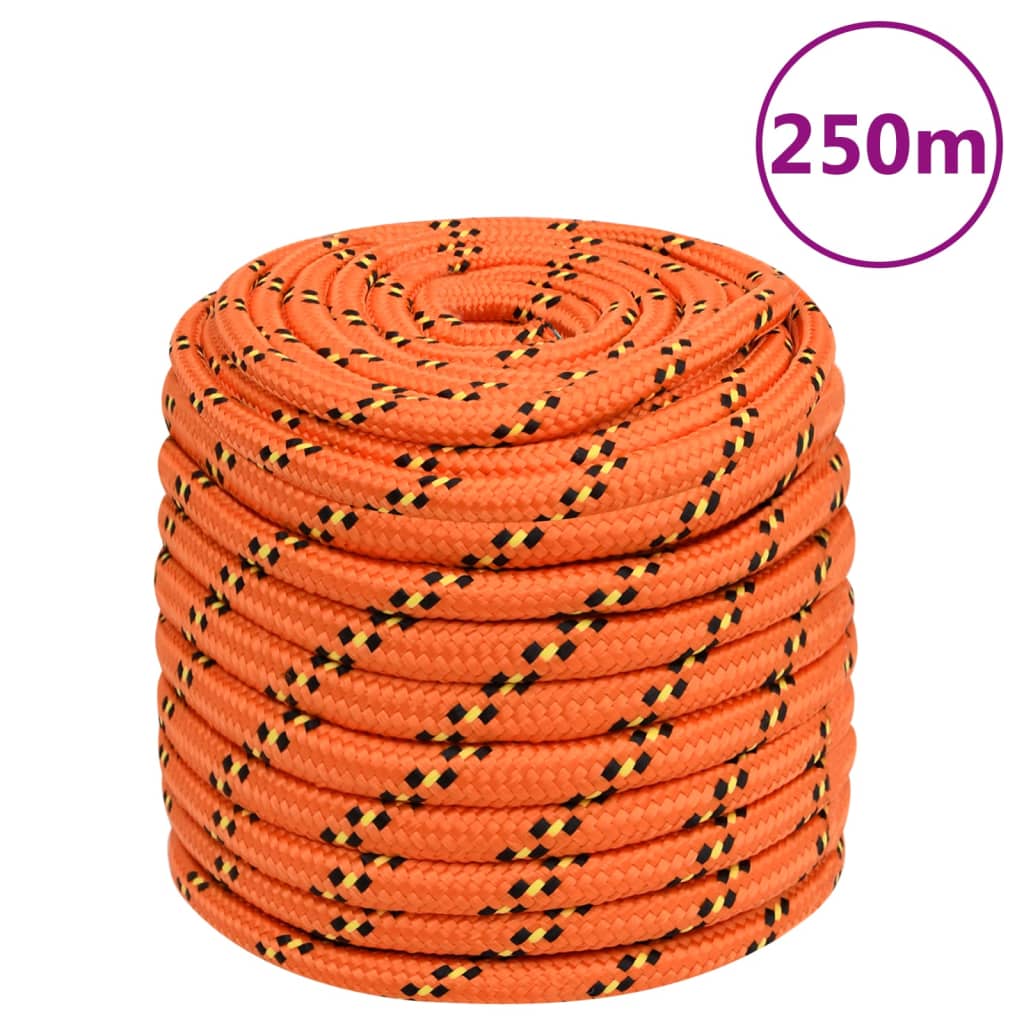 Lodní lano oranžové 16 mm 250 m polypropylen