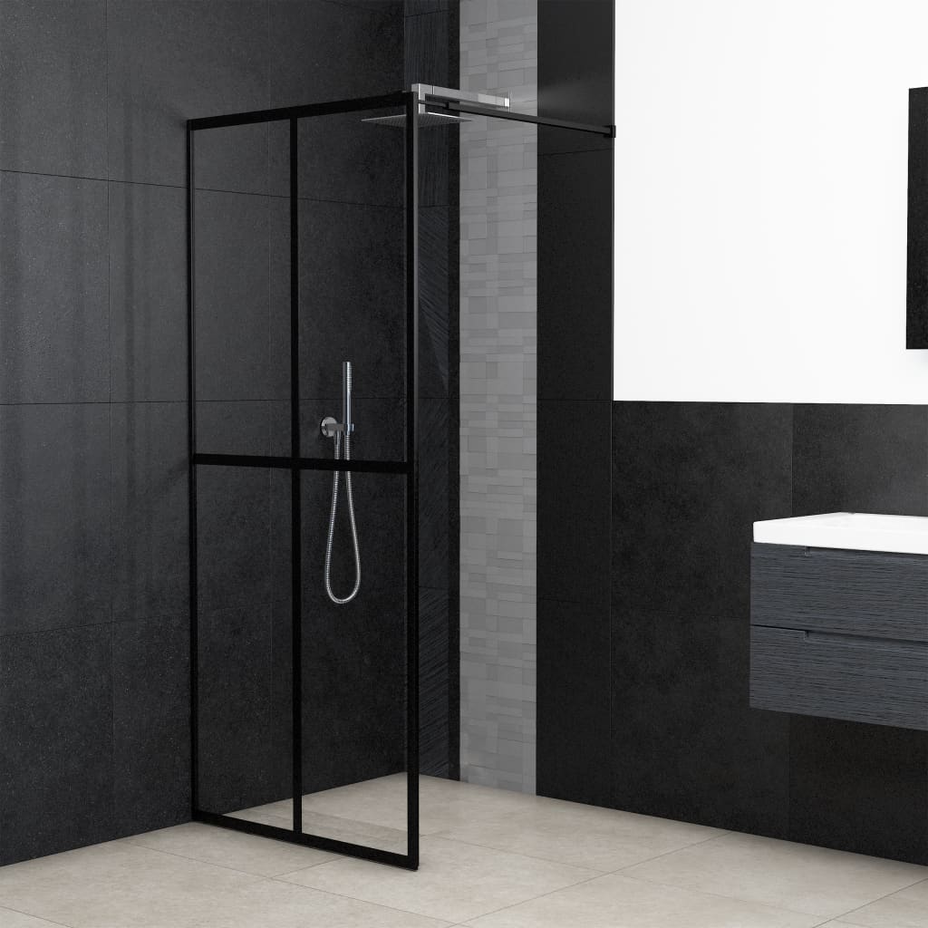 Zástěna do průchozí sprchy čiré tvrzené sklo 140 x 195 cm