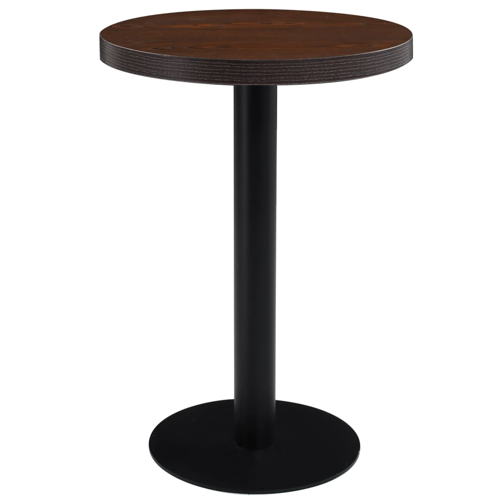 Bistro stolek tmavě hnědý 60 cm MDF