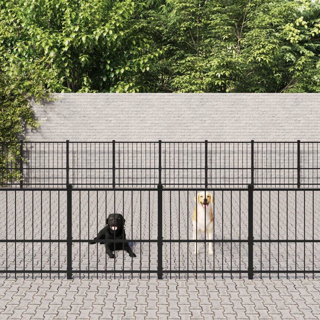 Venkovní psí kotec ocel 60,22 m²