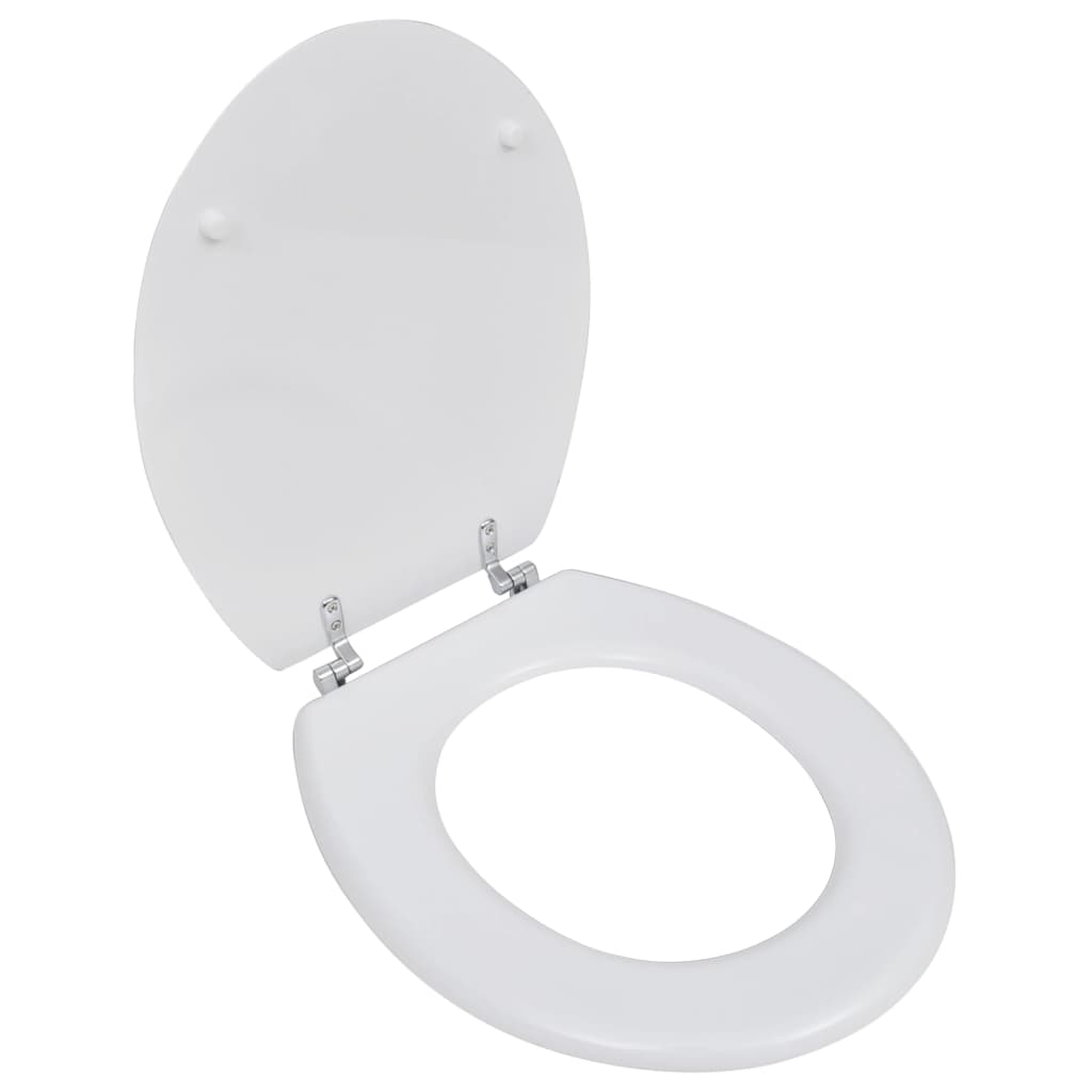 WC sedátko MDF s víkem jednoduchý design bílé
