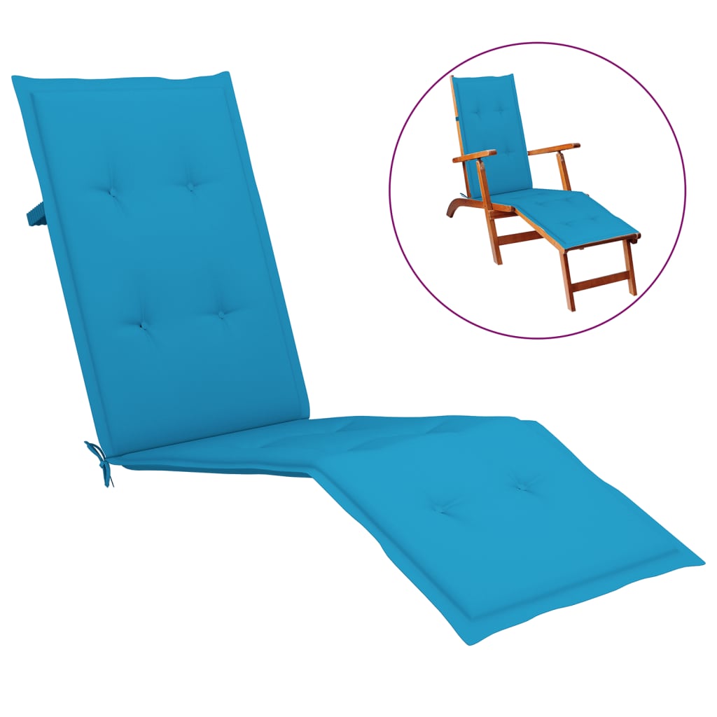 Poduška na polohovací židli modrá (75+105) x 50 x 3 cm