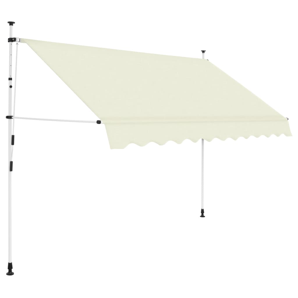 Ručně zatahovací markýza 300 cm krémová