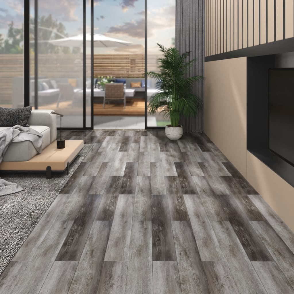 Nesamolepicí PVC podlahová prkna 4,46 m² 3 mm pruhované dřevo