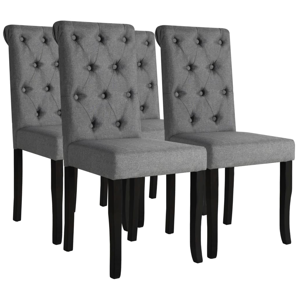 Jídelní židle 4 ks tmavě šedé textil