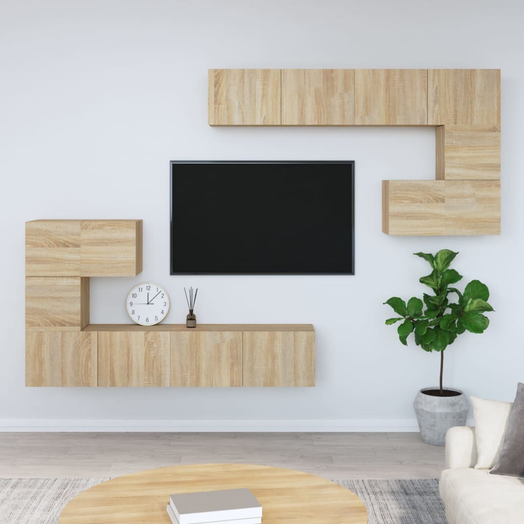 Nástěnná TV skříňka dub sonoma kompozitní dřevo