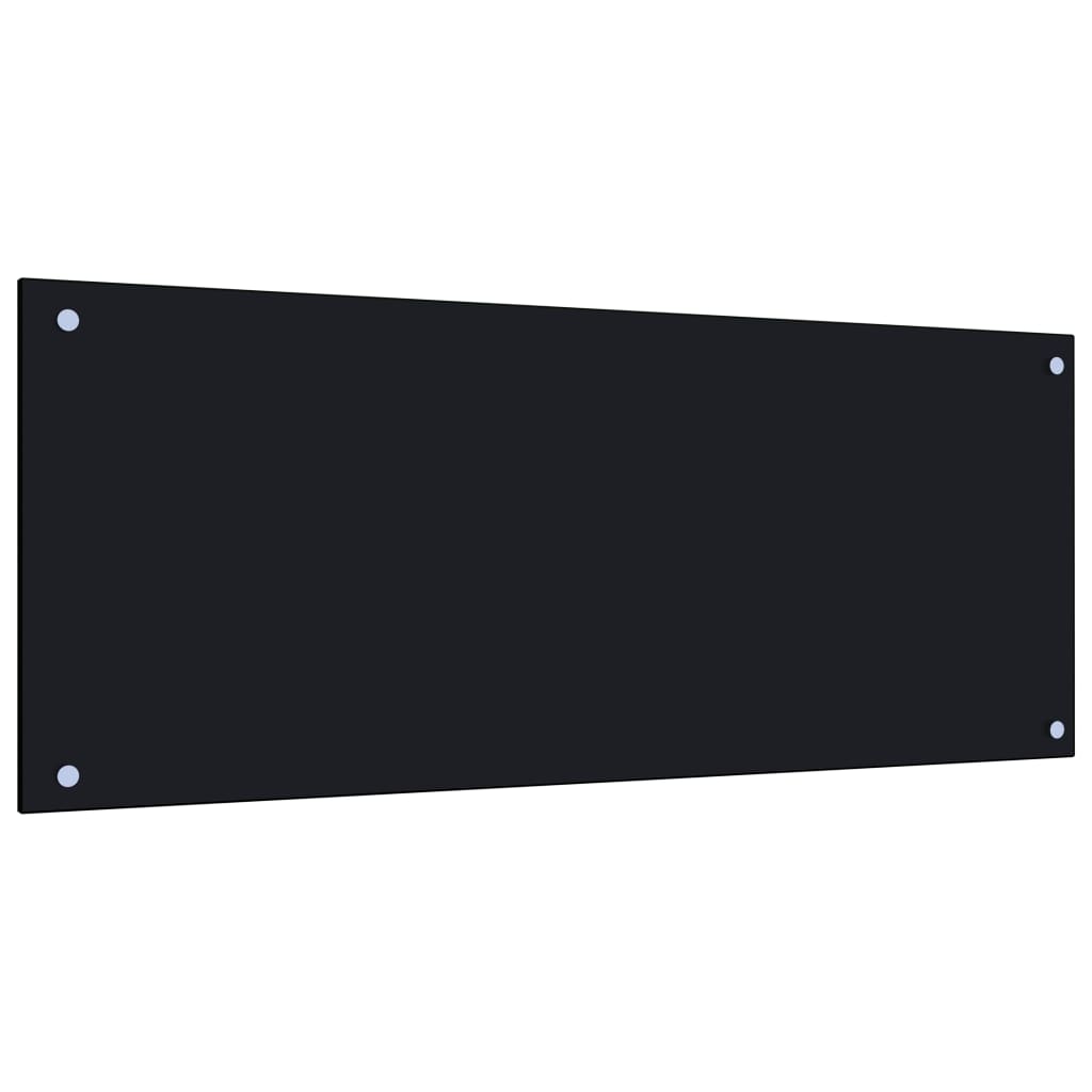 Kuchyňský panel černý 100 x 40 cm tvrzené sklo