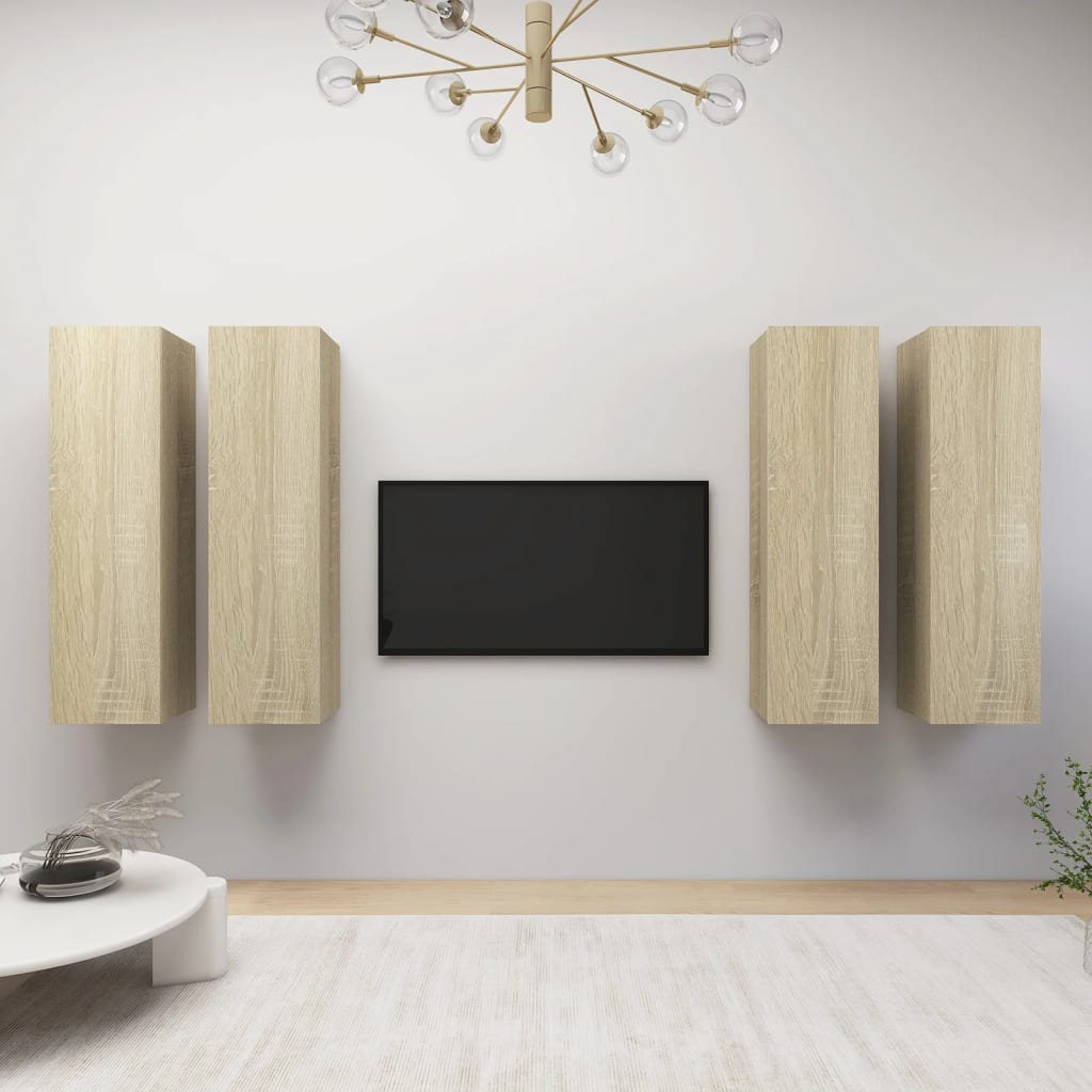 TV skříňky 4 ks dub sonoma 30,5 x 30 x 110 cm dřevotříska