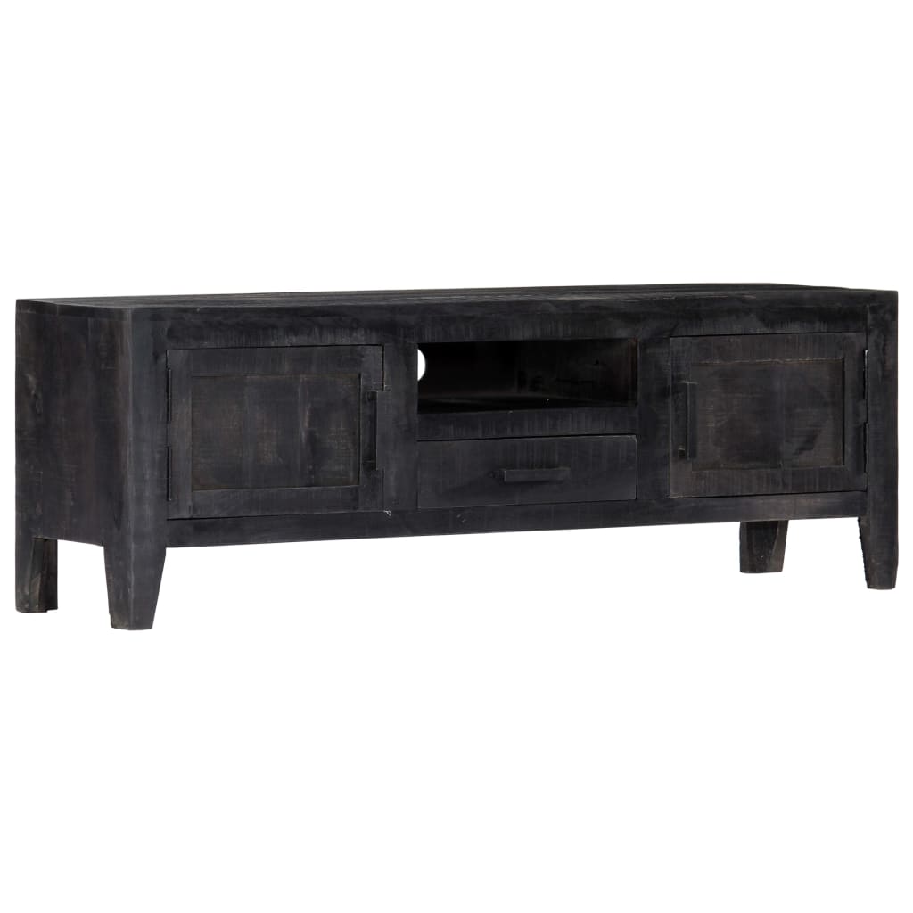 TV stolek černý 118 x 30 x 40 cm masivní mangovníkové dřevo