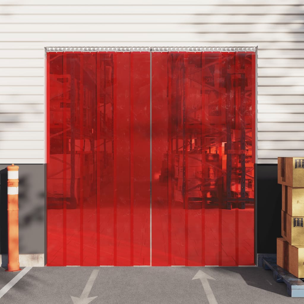 Závěs do dveří červený 300 mm x 2,6 mm 25 m PVC
