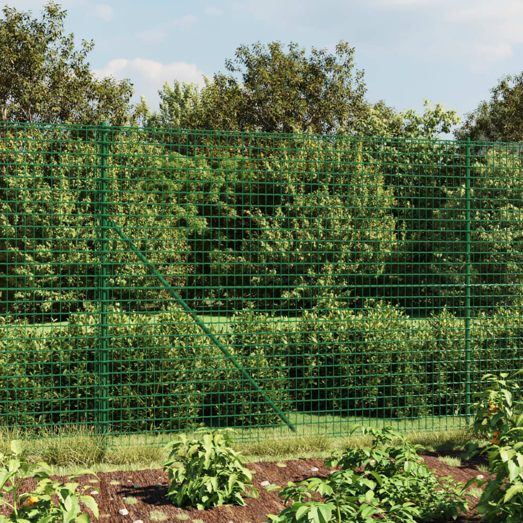 Drátěný plot s kotevními hroty zelený 1,8 x 25 m