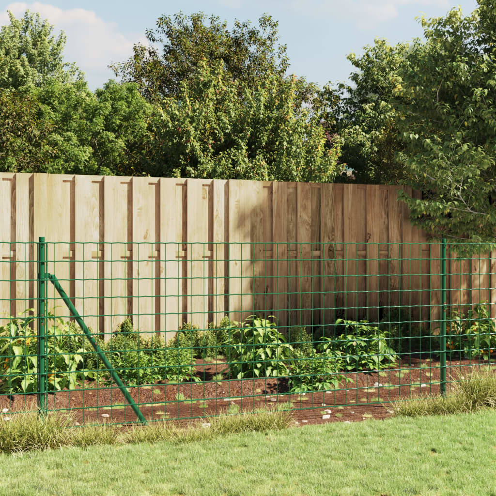 Drátěný plot s kotevními hroty zelený 0,8 x 10 m