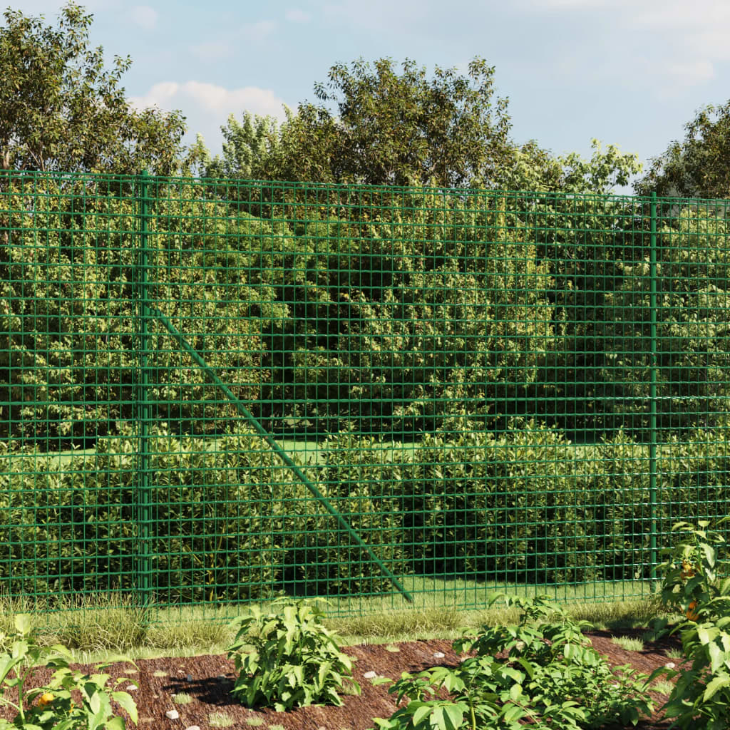 Drátěný plot s přírubami zelený 1,8 x 10 m