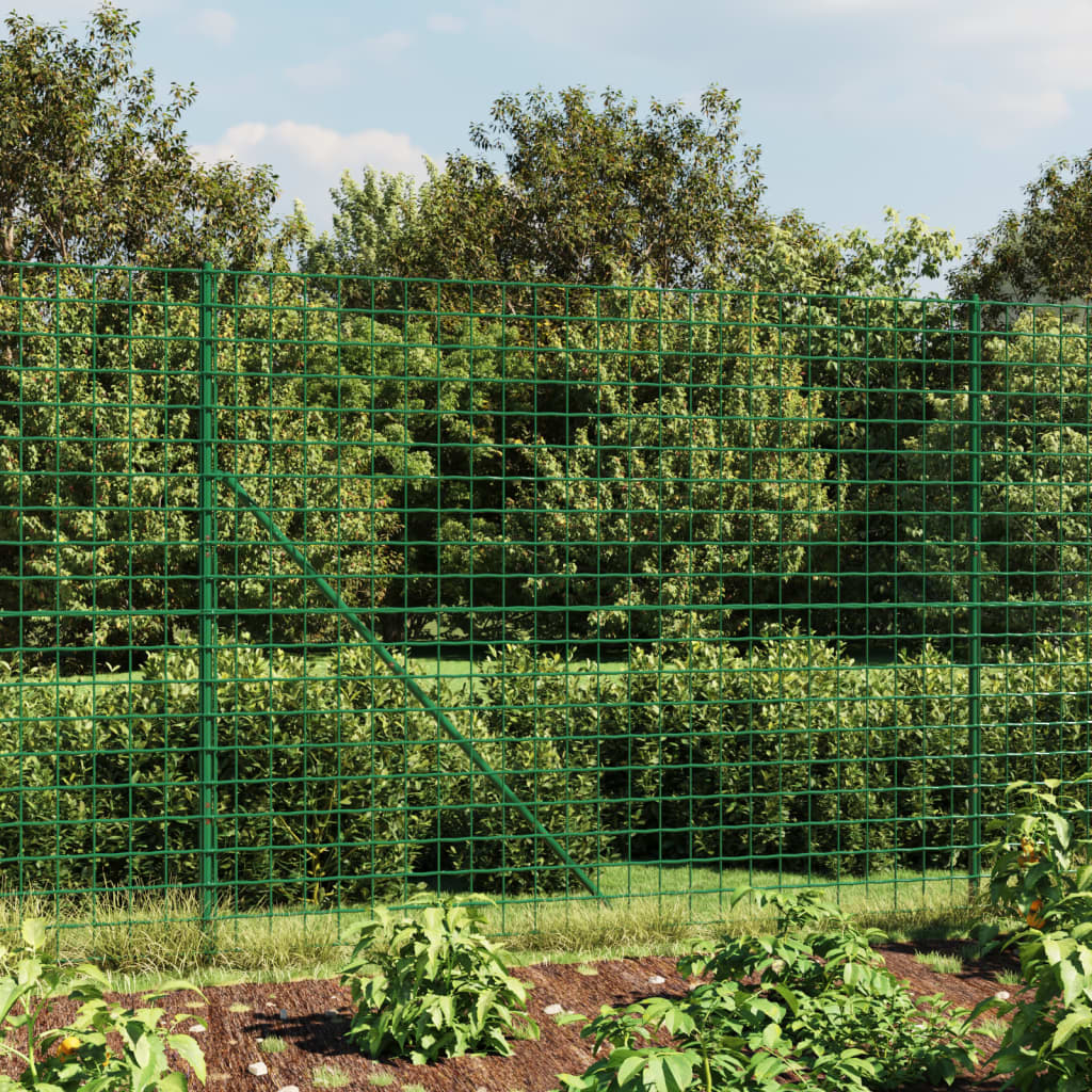 Drátěný plot s přírubami zelený 1,6 x 10 m