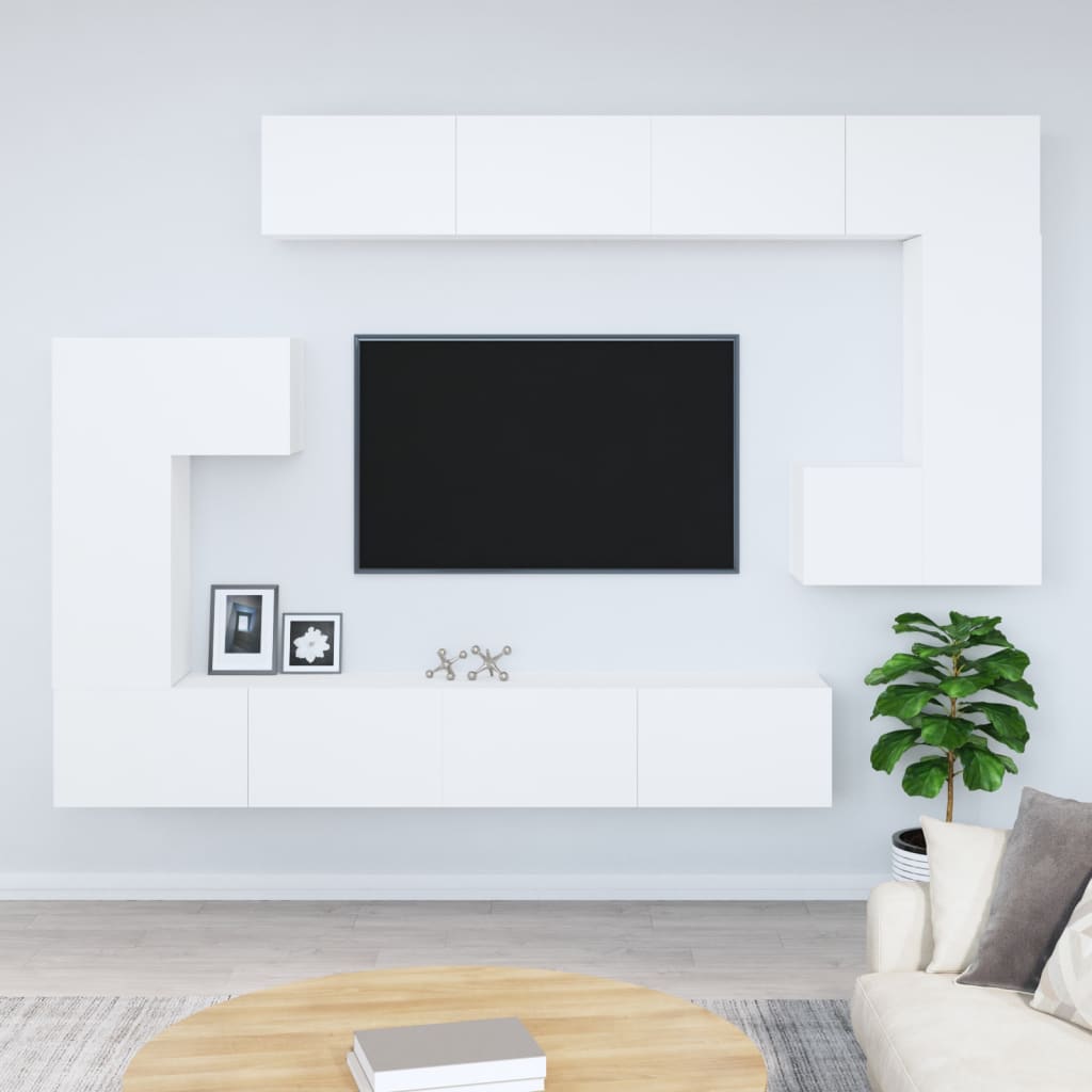 Nástěnná TV skříňka bílá kompozitní dřevo