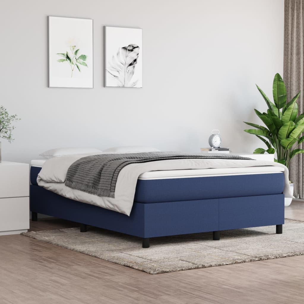Rám postele modrý 140x200 cm textil