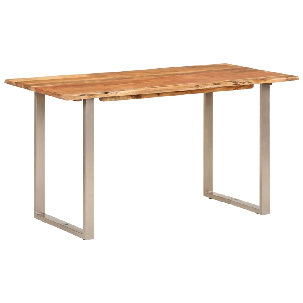 Jídelní stůl 140 x 70 x 76 cm masivní akáciové dřevo