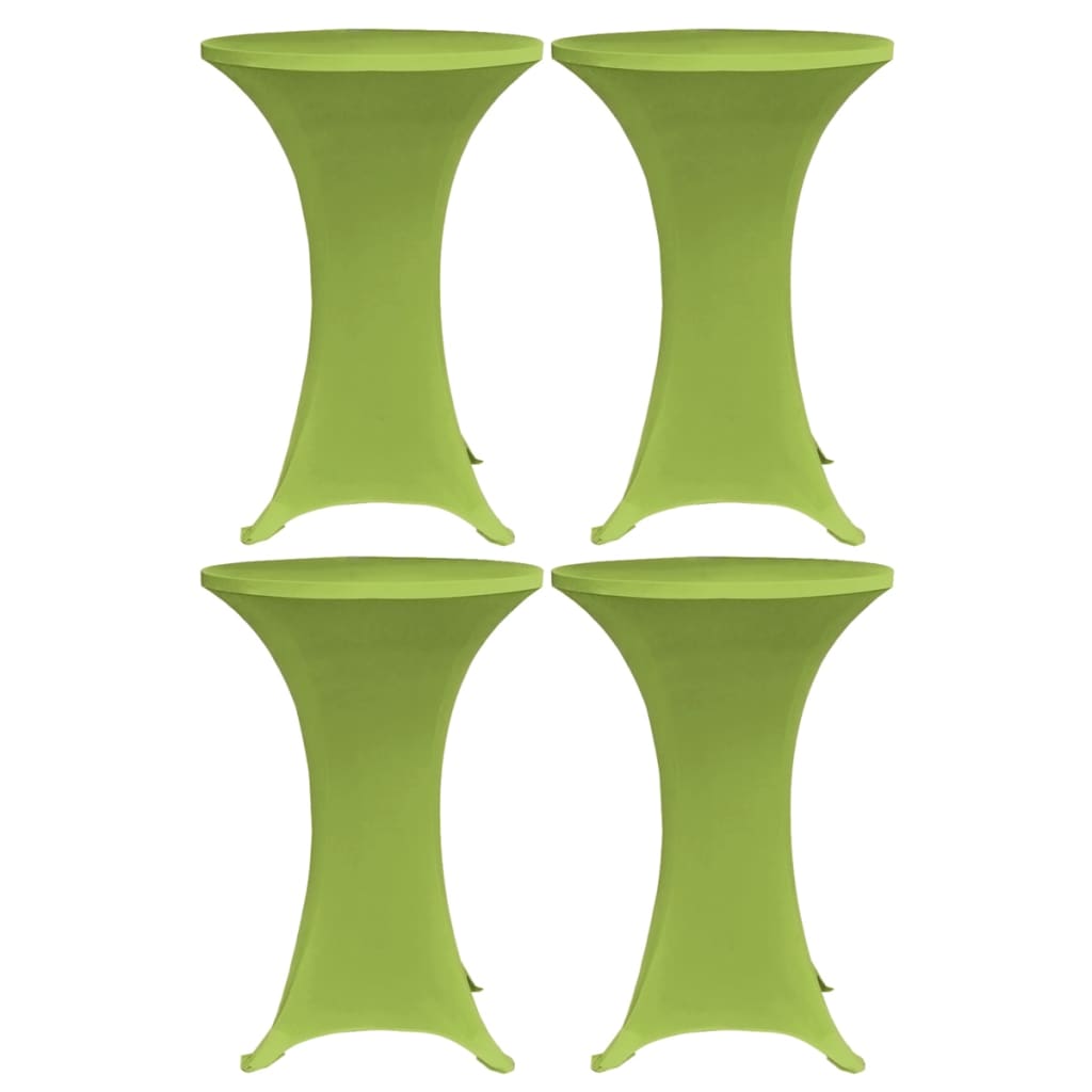 Strečový návlek na stůl 4 ks 80 cm zelený