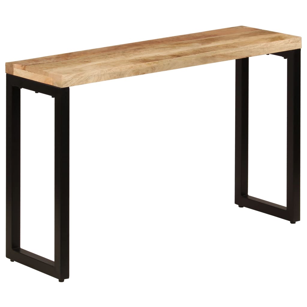 Konzolový stolek 120 x 35 x 76 cm masivní mangovník a ocel