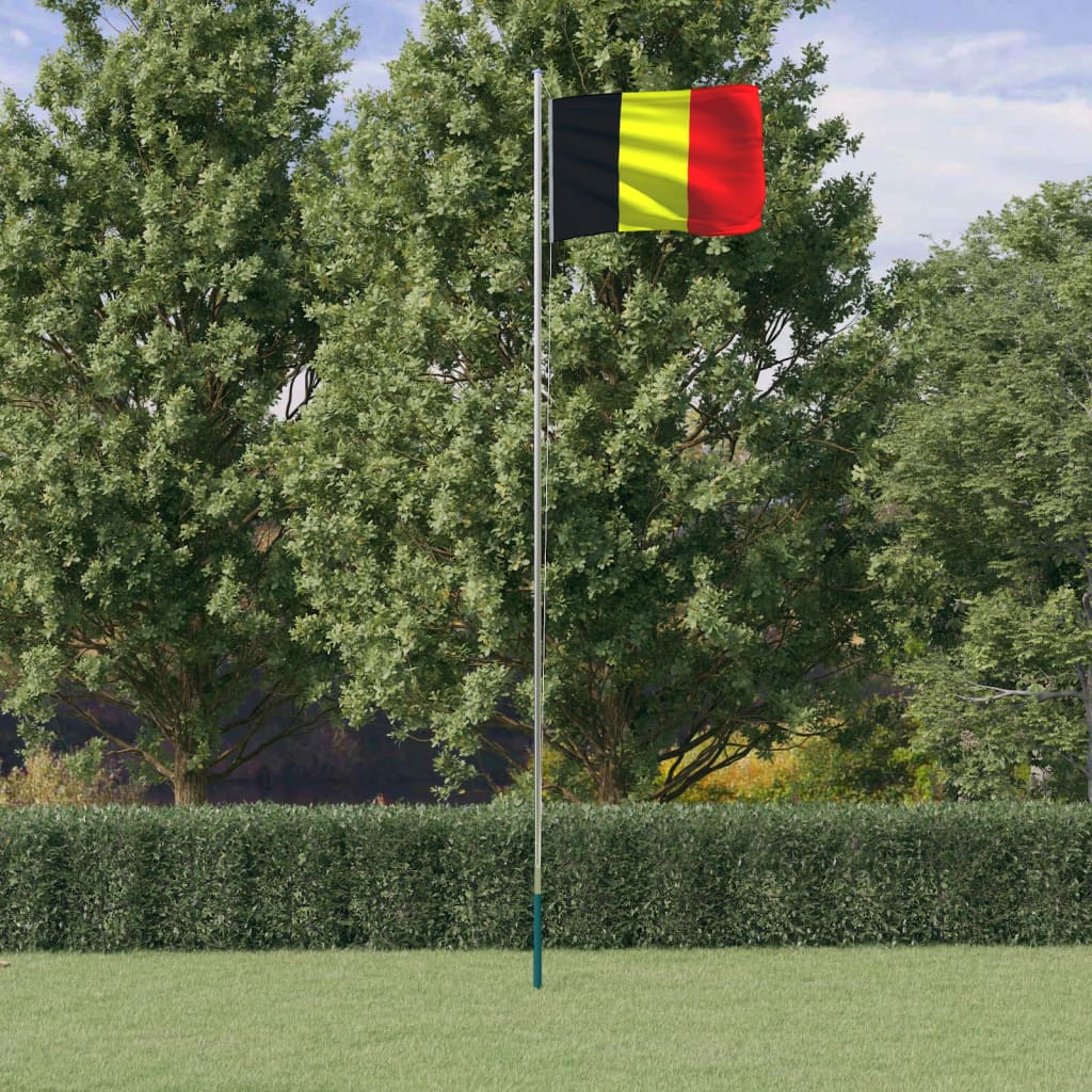 Vlajka Belgie a stožár 6,23 m hliník