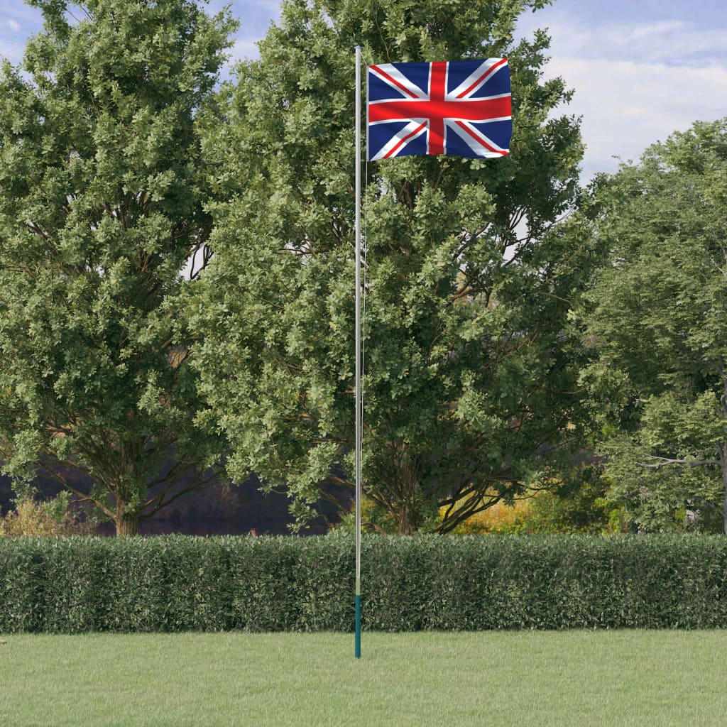 Vlajka UK a stožár 6,23 m hliník