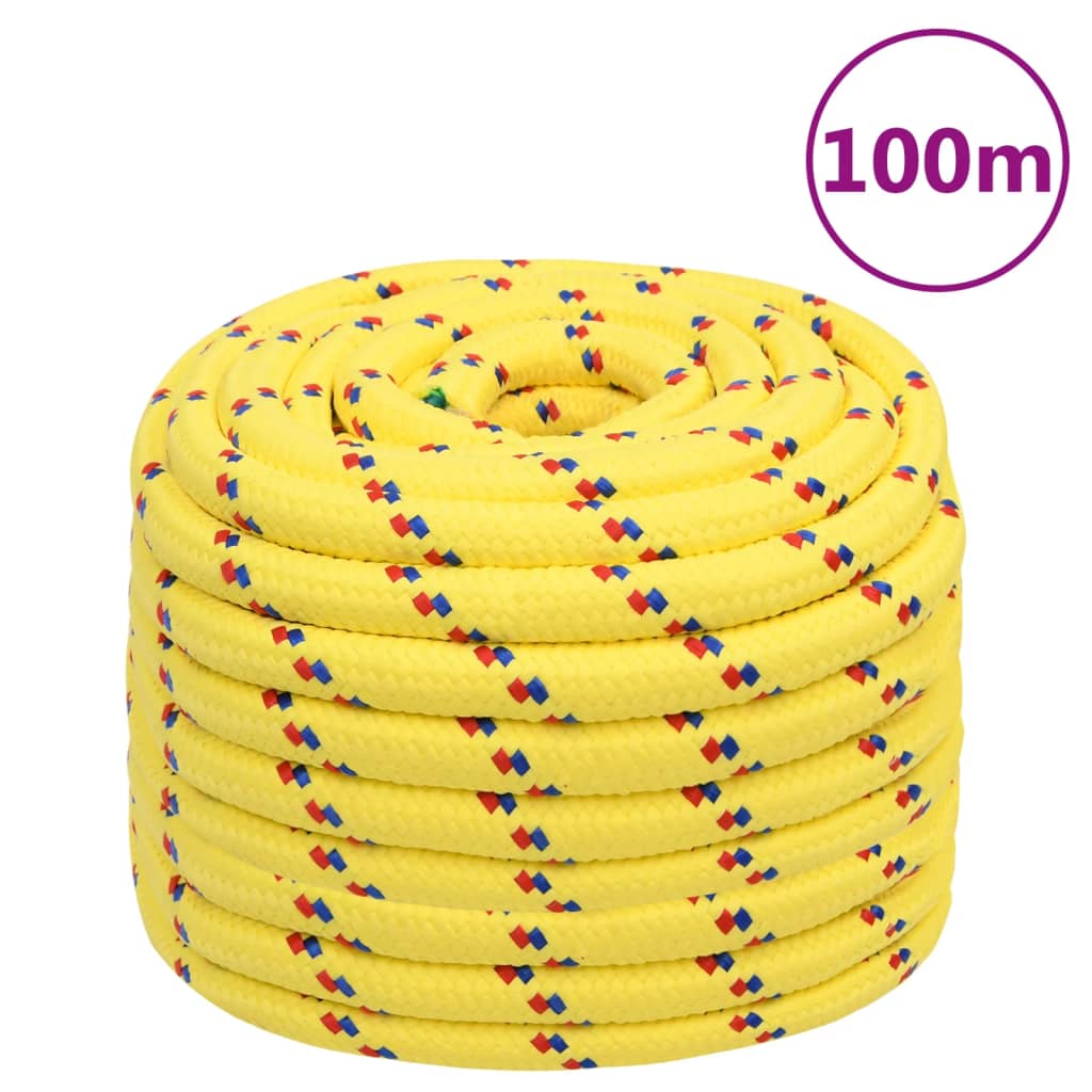 Lodní lano žluté 20 mm 100 m polypropylen