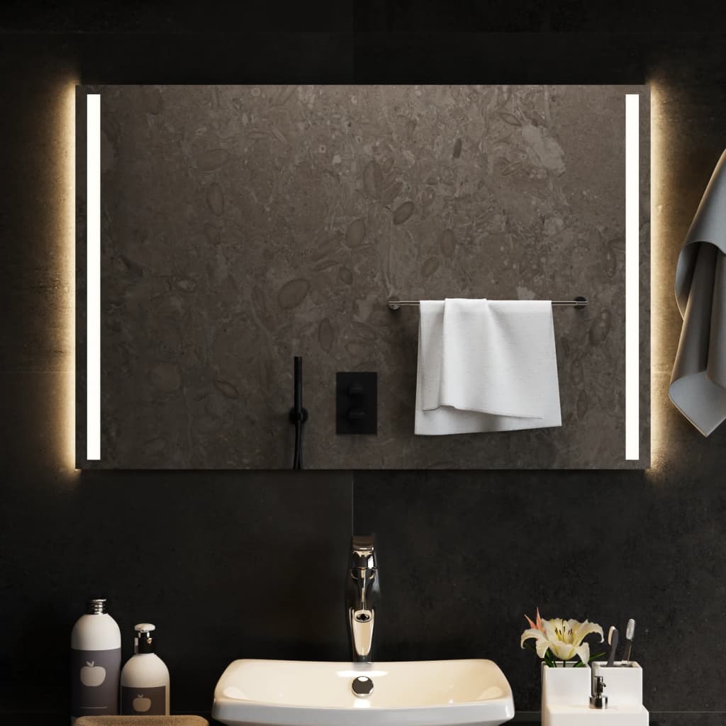 Koupelnové zrcadlo s LED osvětlením 90 x 60 cm