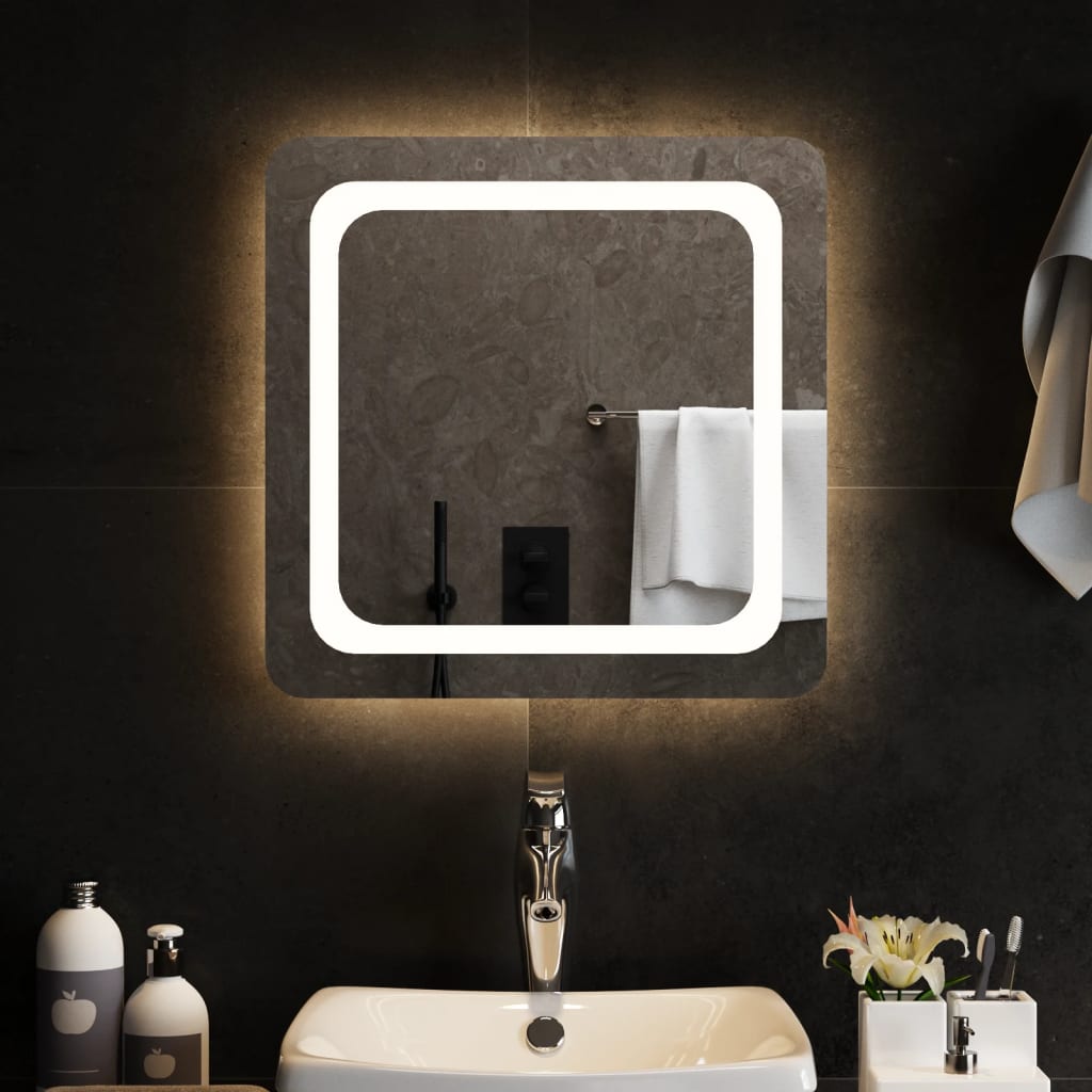 Koupelnové zrcadlo s LED osvětlením 50x50 cm