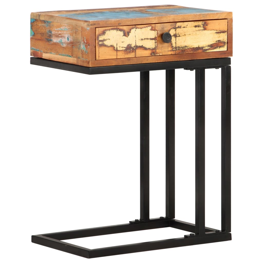 Odkládací stolek tvar U 45x30x61 cm masivní recyklované dřevo