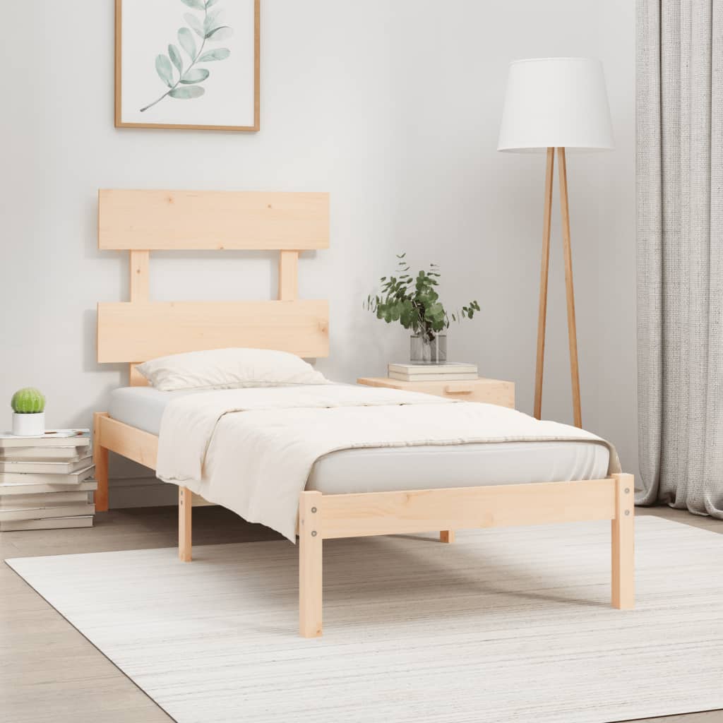 Rám postele masivní dřevo 90 x 190 cm Single