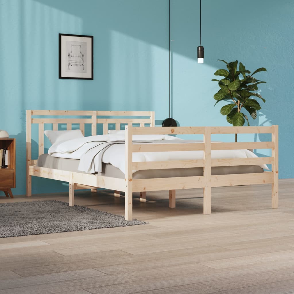 Rám postele masivní dřevo 140 x 200 cm