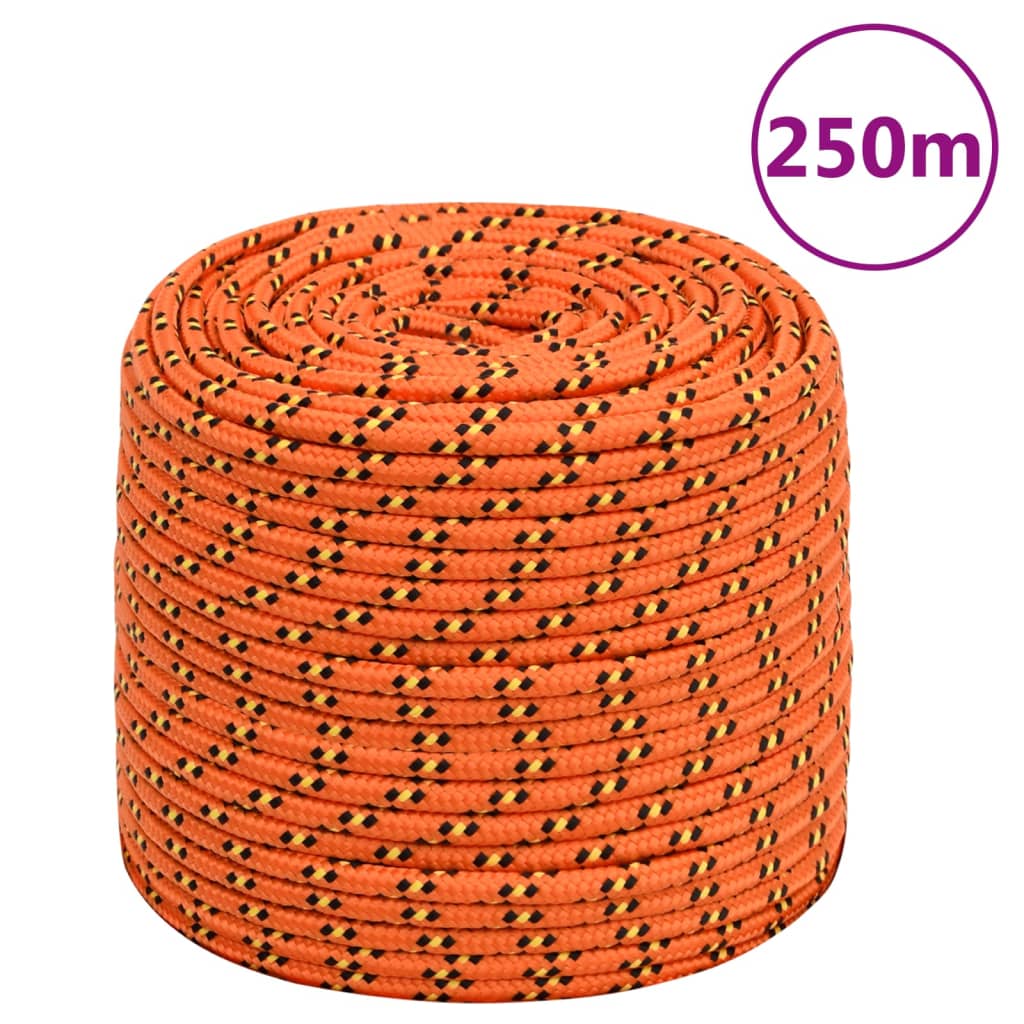 Lodní lano oranžové 10 mm 250 m polypropylen