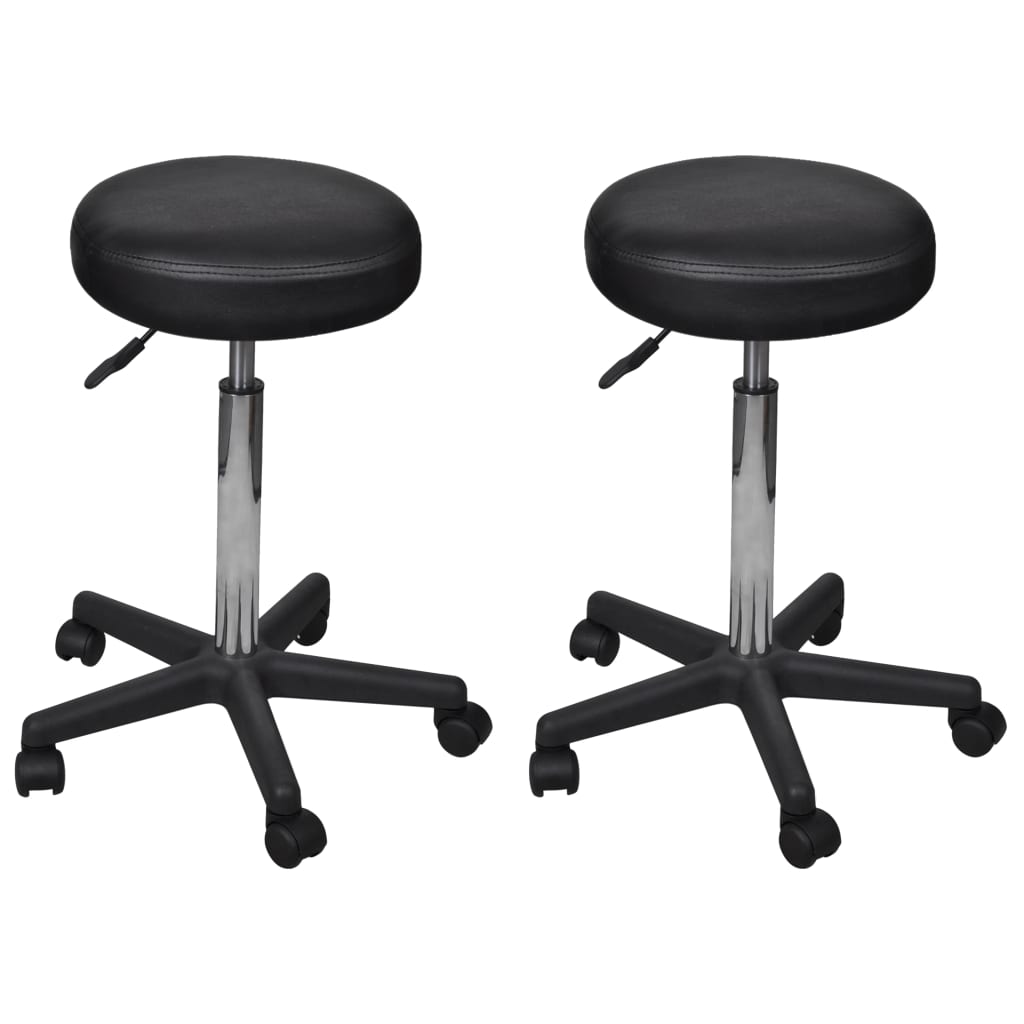 Kancelářské stoličky 2 ks černé 35,5x84 cm umělá kůže