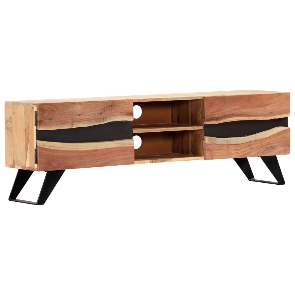 TV stolek 140 x 30 x 45 cm masivní akáciové dřevo