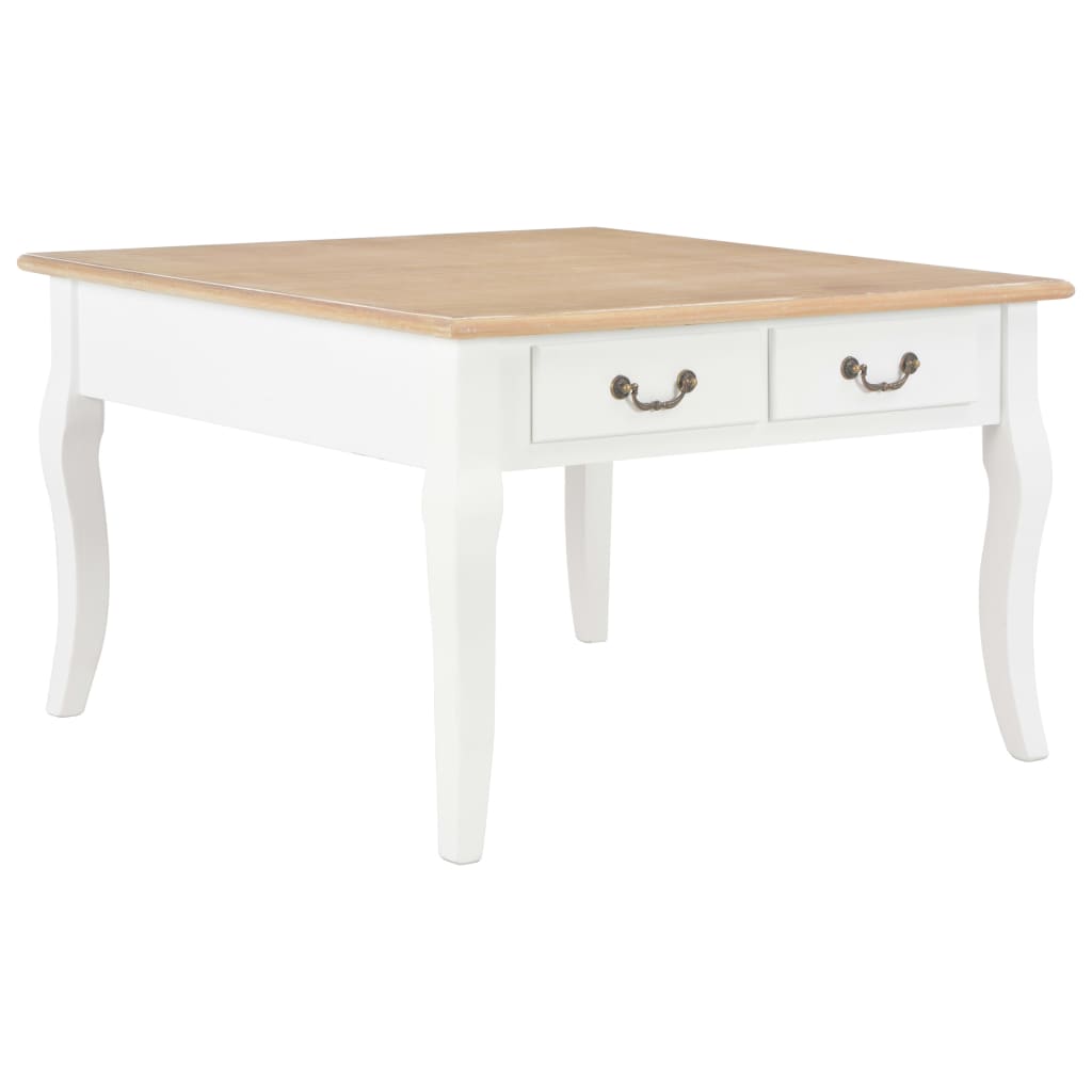Konferenční stolek bílý 80 x 80 x 50 cm dřevo