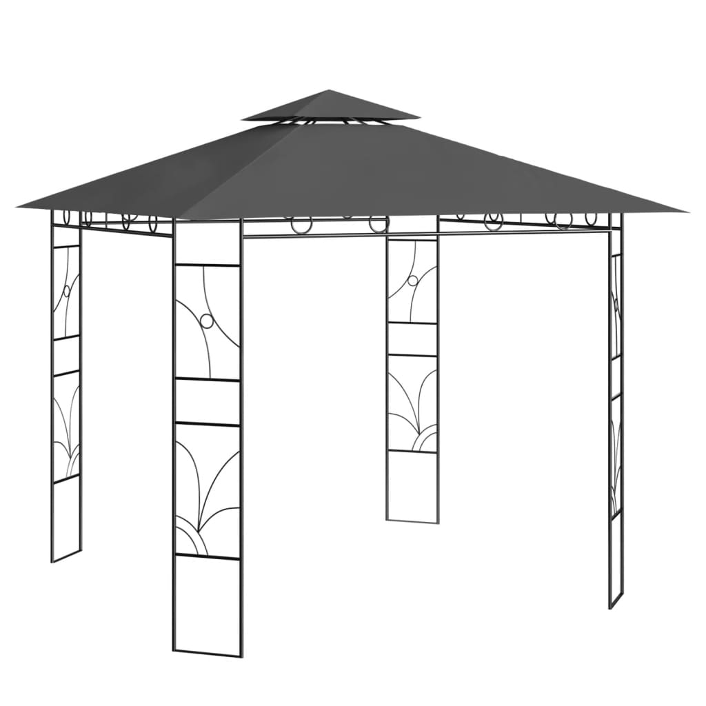 Altán 3 x 3 x 2,7 m antracitový 160 g/m²