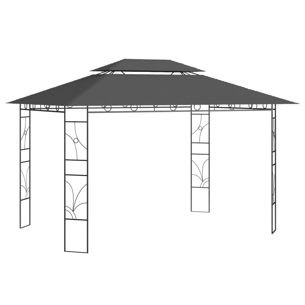 Altán 4 x 3 x 2,7 m antracitový 160 g/m²