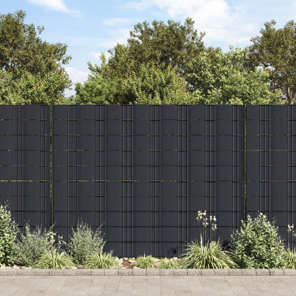 Stínící plotová fólie 4 ks PVC 35 x 0,19 m matná tmavě šedá