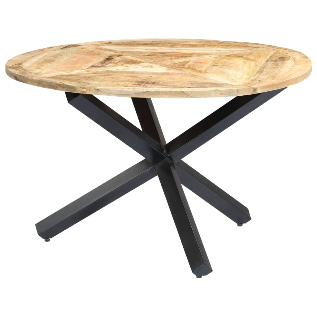 Jídelní stůl kulatý 120 x 76 cm masivní mangovníkové dřevo