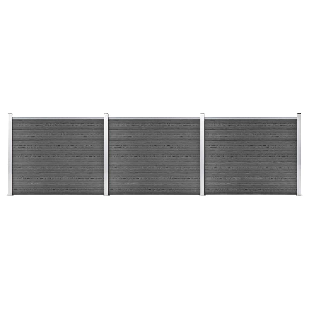 Set plotového dílce WPC 526 x 146 cm černý