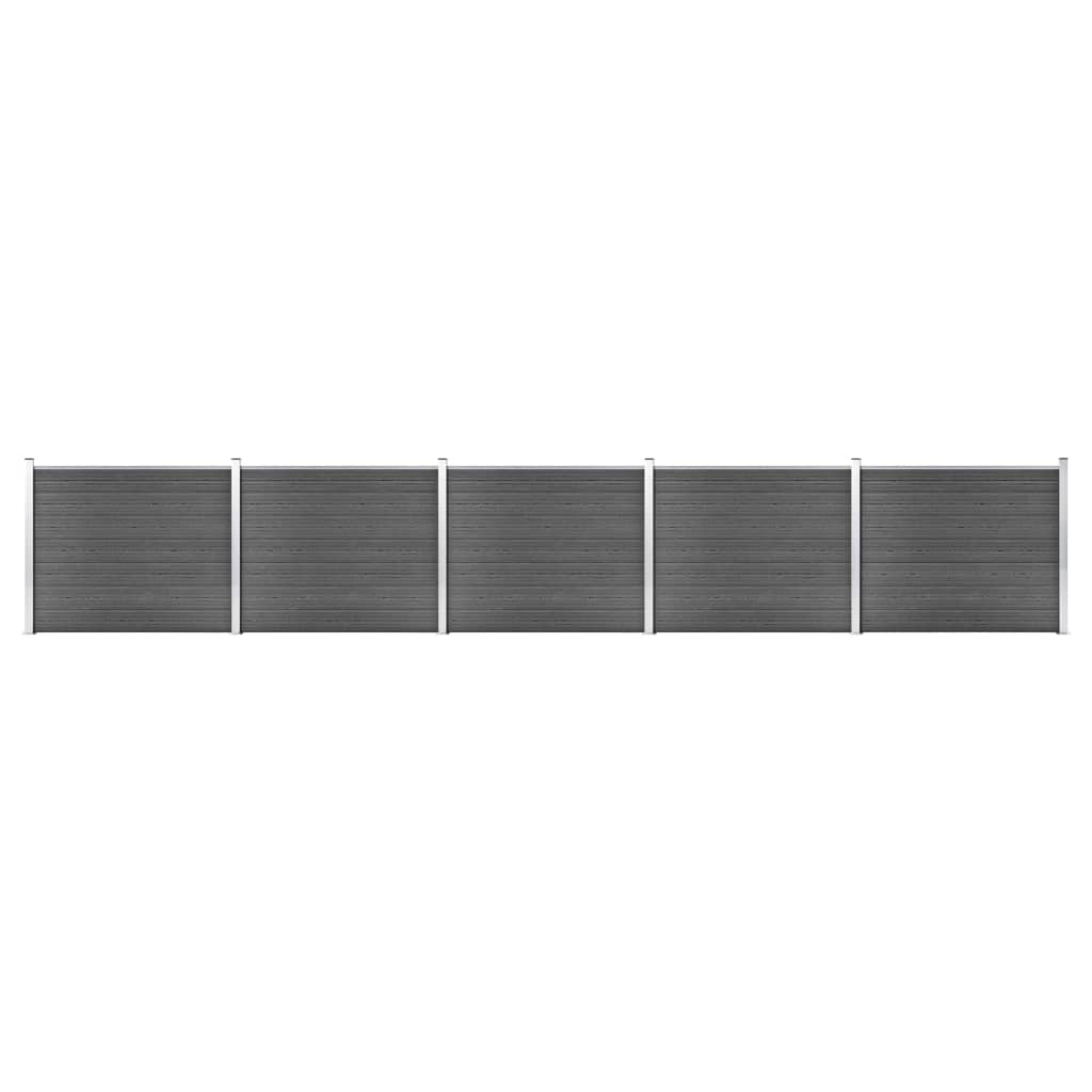 Set plotového dílce WPC 872 x 146 cm černý