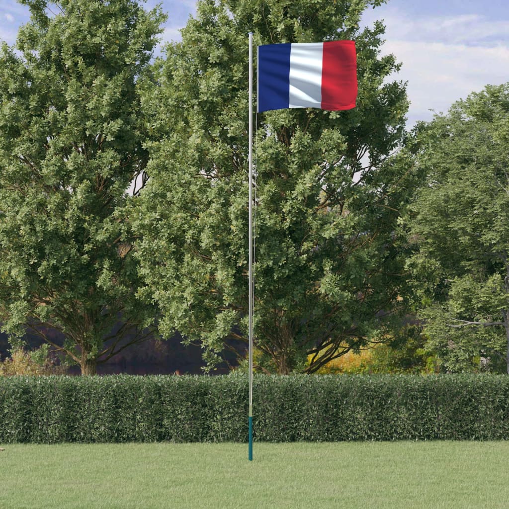 Vlajka Francie a stožár 6,23 m hliník
