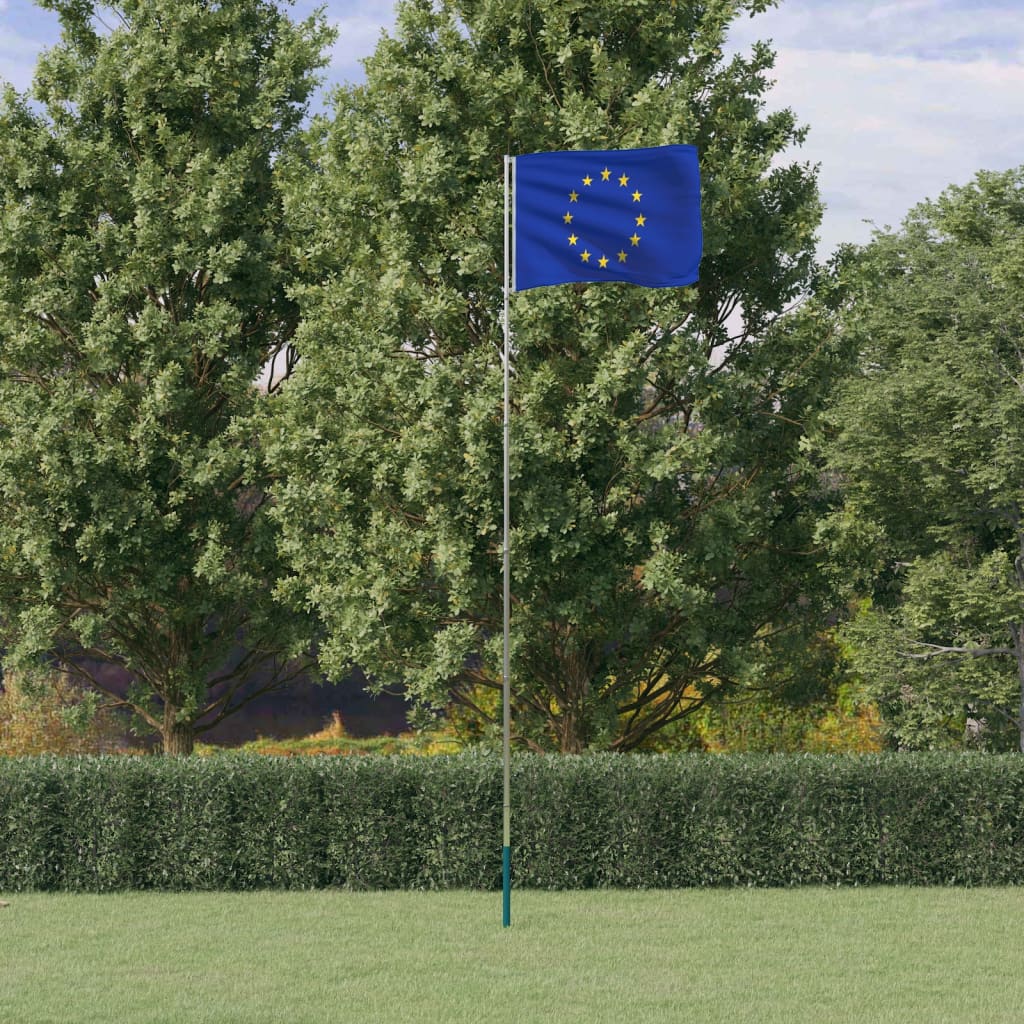 Vlajka Evropské unie a stožár 5,55 m hliník