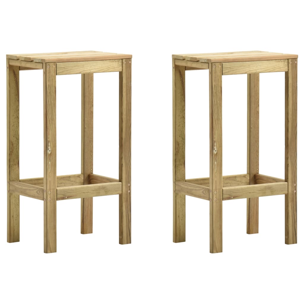 Zahradní barové stoličky 2 ks impregnované borové dřevo