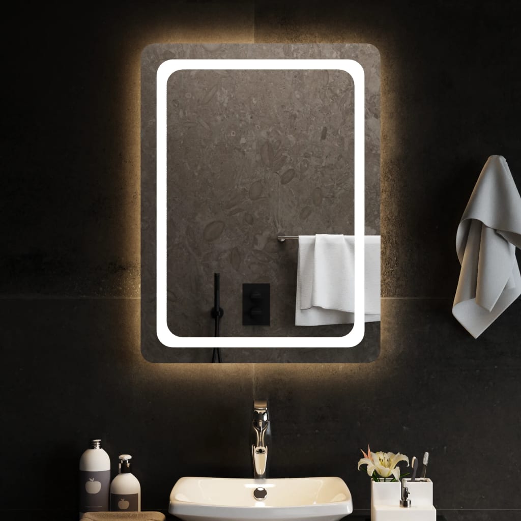 Koupelnové zrcadlo s LED osvětlením 60 x 80 cm