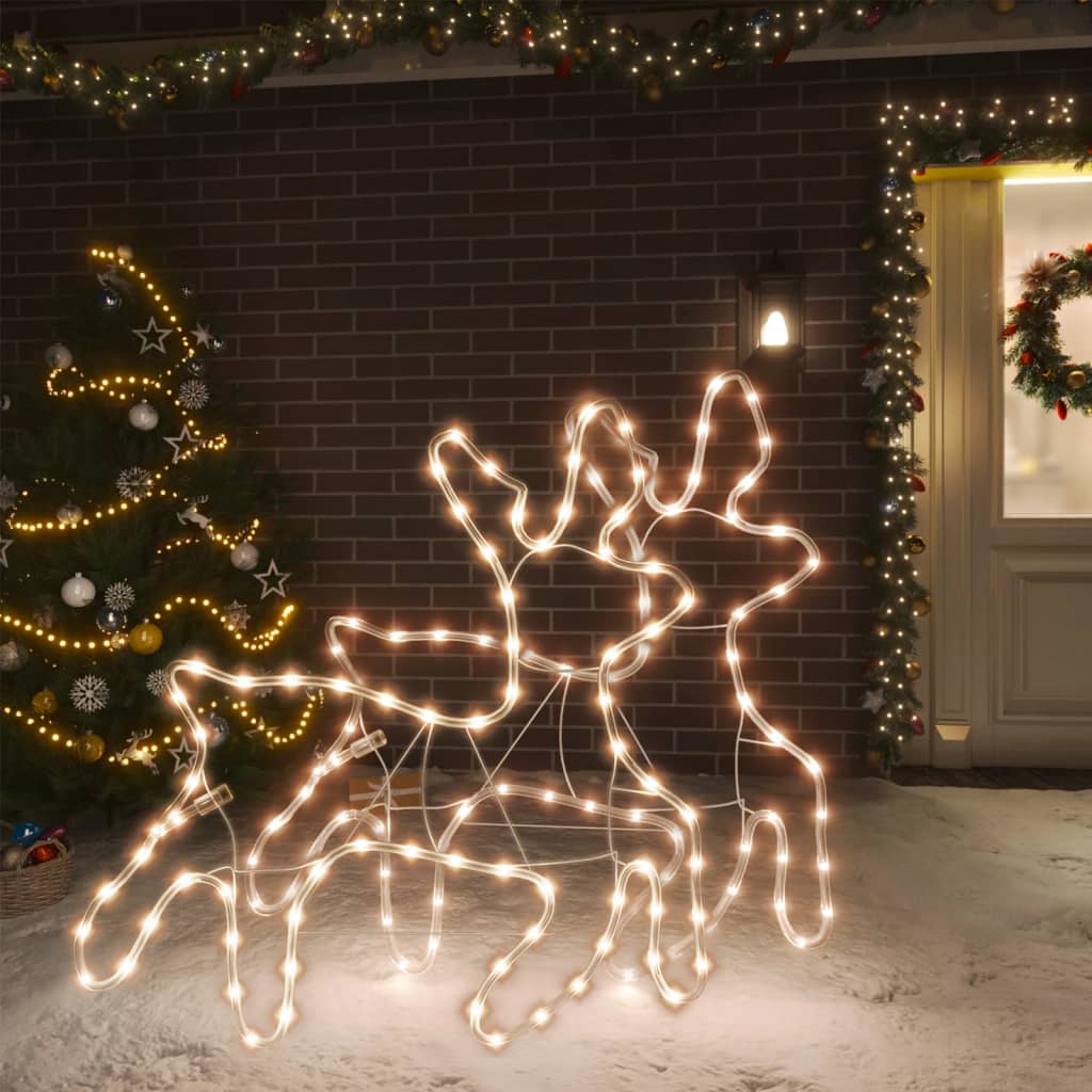 Vánoční sobi s teplými bílými LED 57 x 55 x 4,5 cm