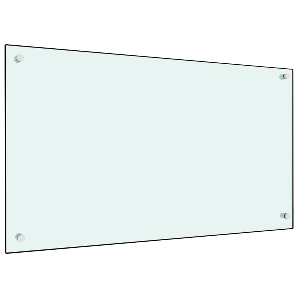 Kuchyňský panel bílý 90 x 50 cm tvrzené sklo