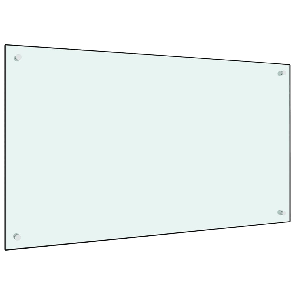 Kuchyňský panel bílý 100 x 60 cm tvrzené sklo