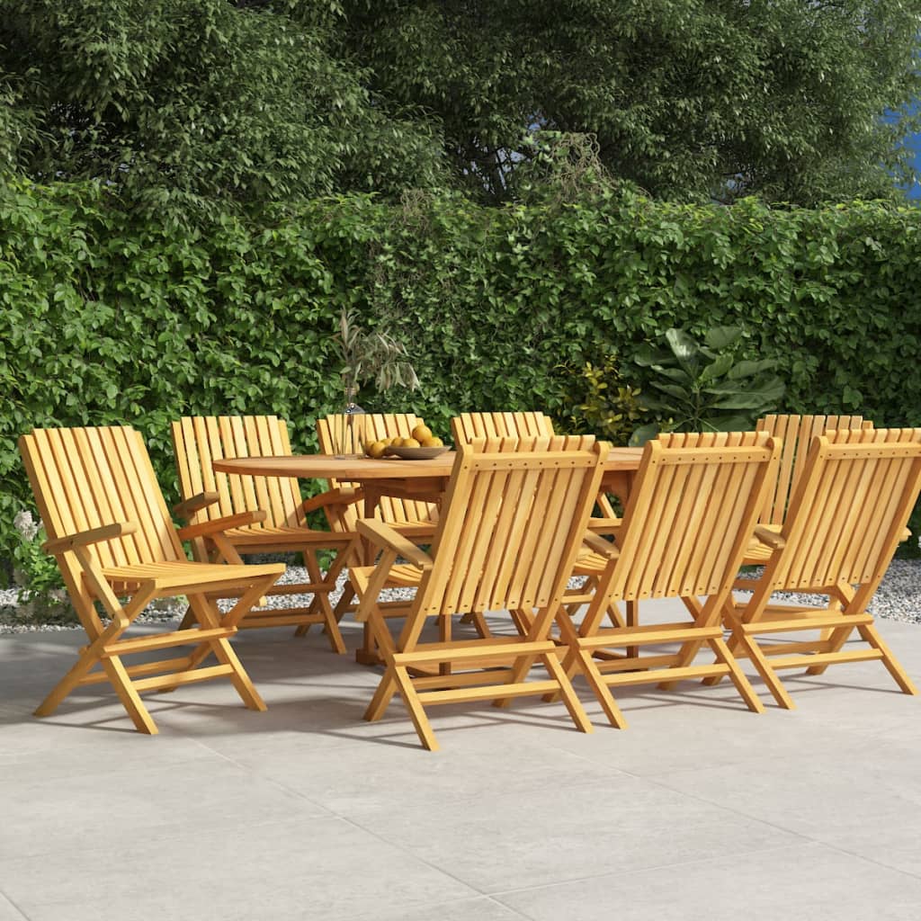 Skládací zahradní židle 8 ks 61x67x90 cm masivní teakové dřevo